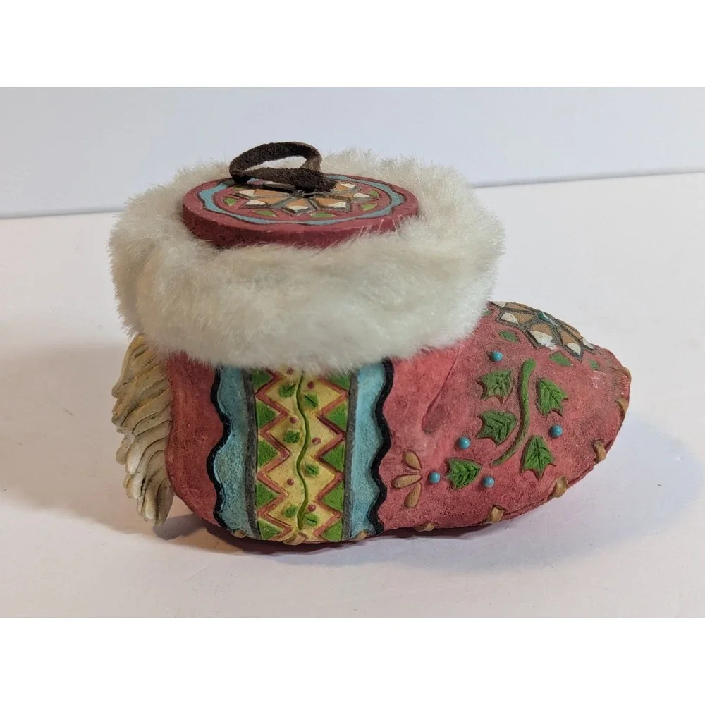 Vintage Friends of the‎ Feather Enesco Moccasin Trinket Box 1999